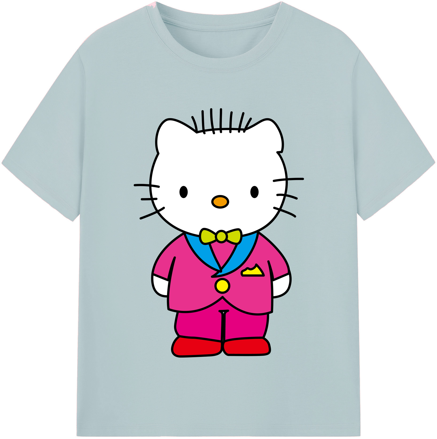 （画像用） Hello Kitty ハローキティ 綿100％半袖Tシャツ（フロントプリント）